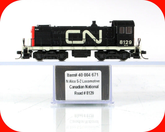 N Scale **CANADIAN NATIONAL** ALCO S-2 Locomotive #8129 -Atlas 40004671, DCC Rdy