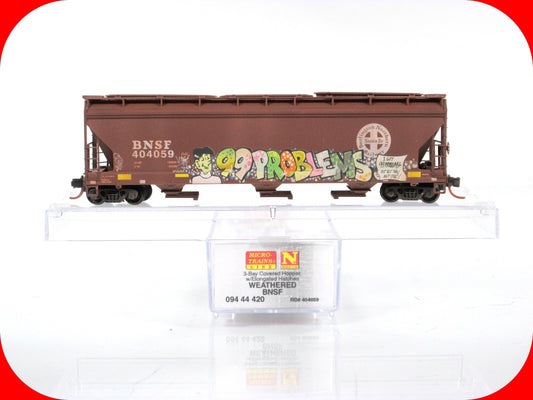 N Scale ***BNSF*** *99 Problems* Graffiti Hopper #404059 - Micro Trains 09444420
