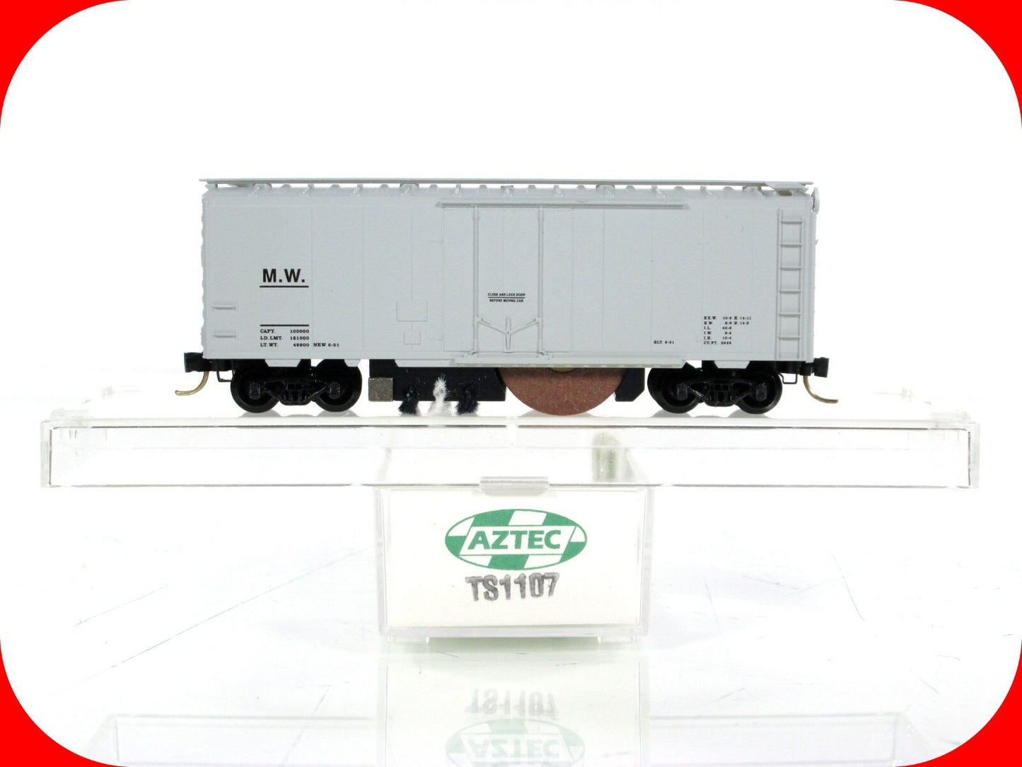 N Scale ***MAINTENANCE of WAY*** Roller Wheel Track Cleaner Car - AZTEC TS1107