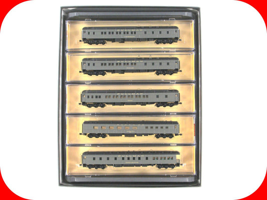 N Scale ***SANTA FE*** Heavyweight Passenger 5-Pack Set -- Micro Trains 99301590