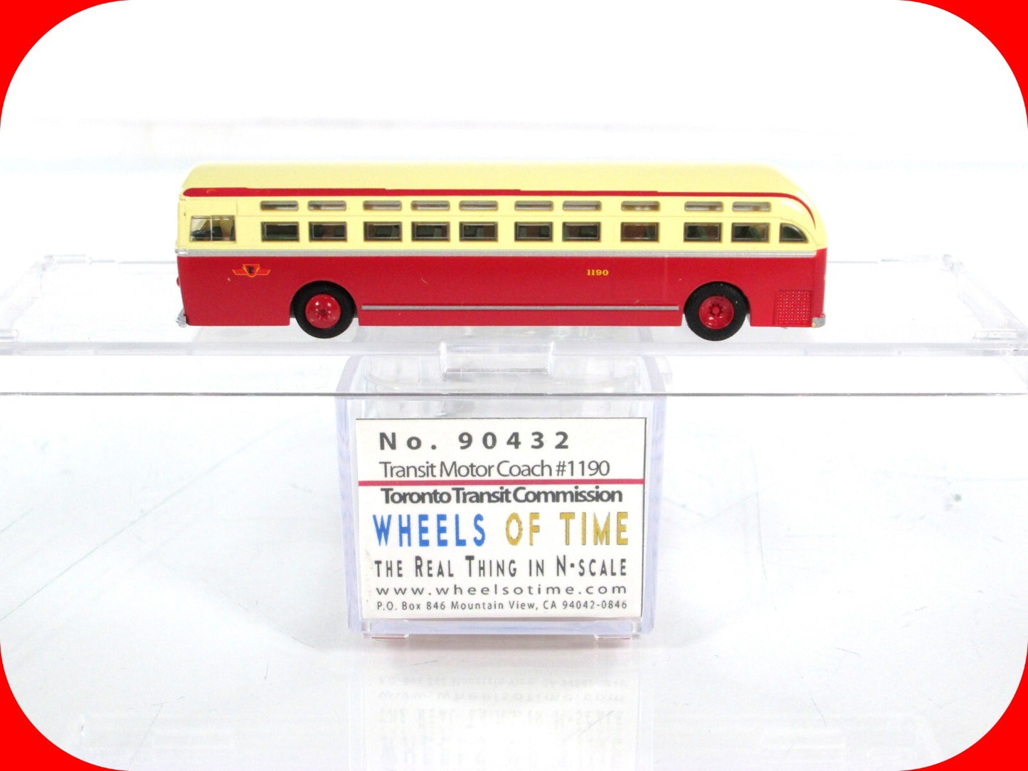 N Scale ***TORONTO*** Transit Motor Coach #1190 - WHEELS of TIME 90432