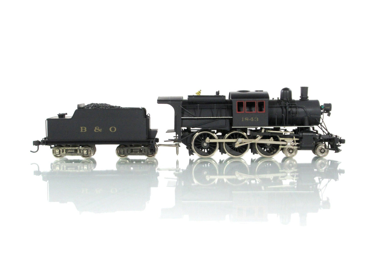 HO Scale BRASS **BALTIMORE OHIO** 4-6-0 U-1 Locomotive #1843 -- by NPP, G Series