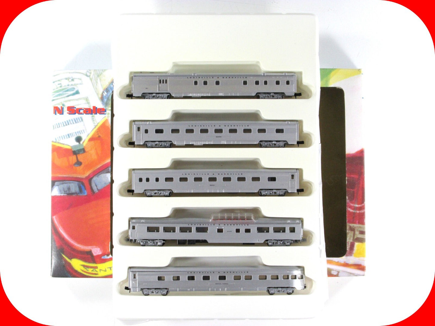 N Scale **LOUISVILLE NASHVILLE* Ltweight Passenger 5-Car Set 1 - Con-Cor 540015