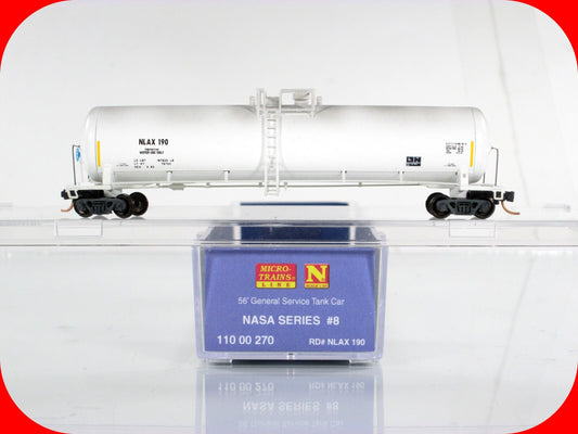 N Scale **NASA** Weathered 56' Tank Car, Series #8 - Micro Trains 11000270