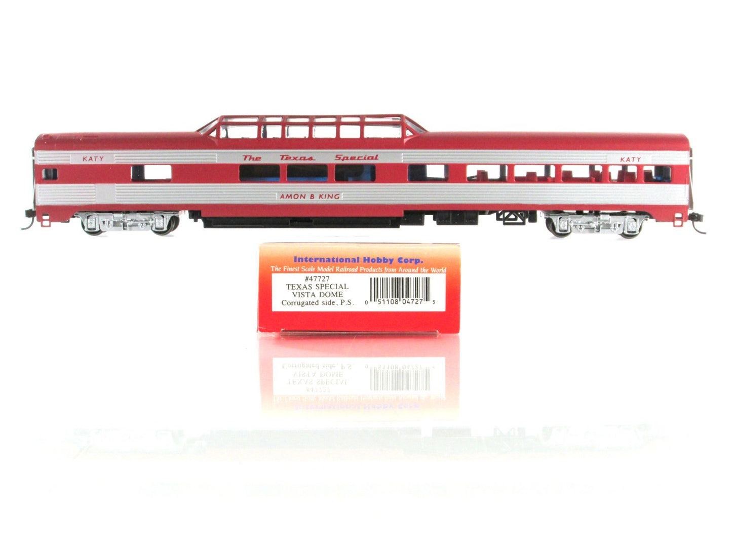 HO Scale *TEXAS SPECIAL* Passenger Set -IHC 47728 50023, Knuckle Cplr, Interiors