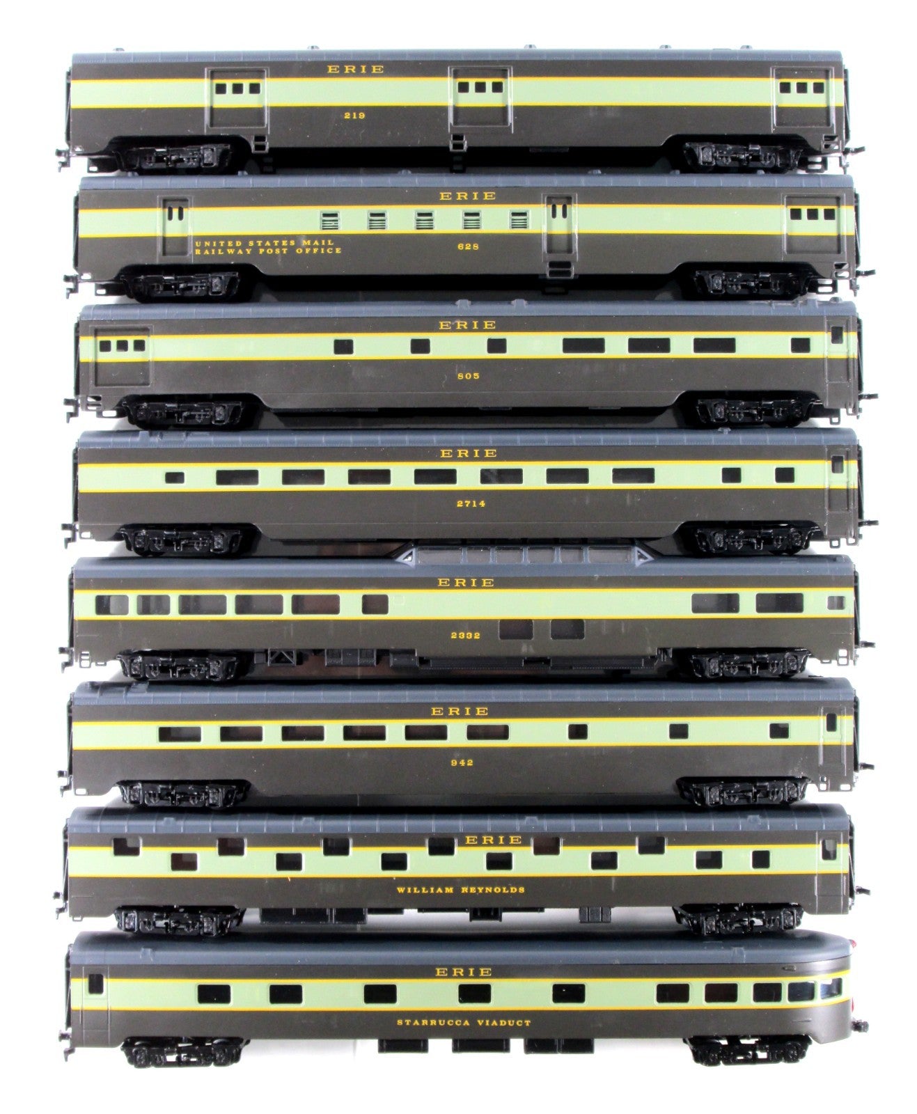 HO Scale ***ERIE*** Lightweight Passenger 8-Car Set --- IHC 48078