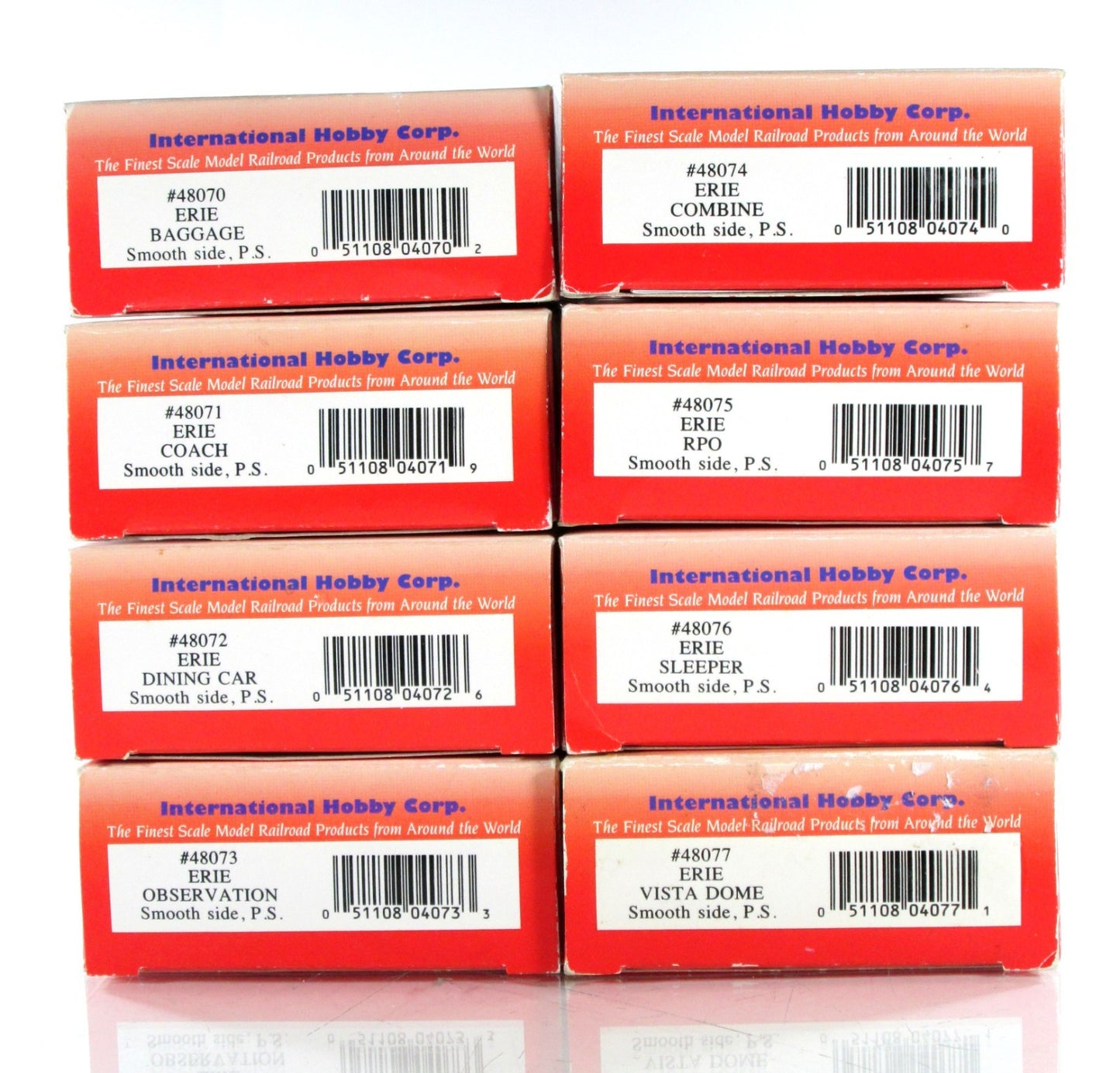HO Scale ***ERIE*** Lightweight Passenger 8-Car Set --- IHC 48078