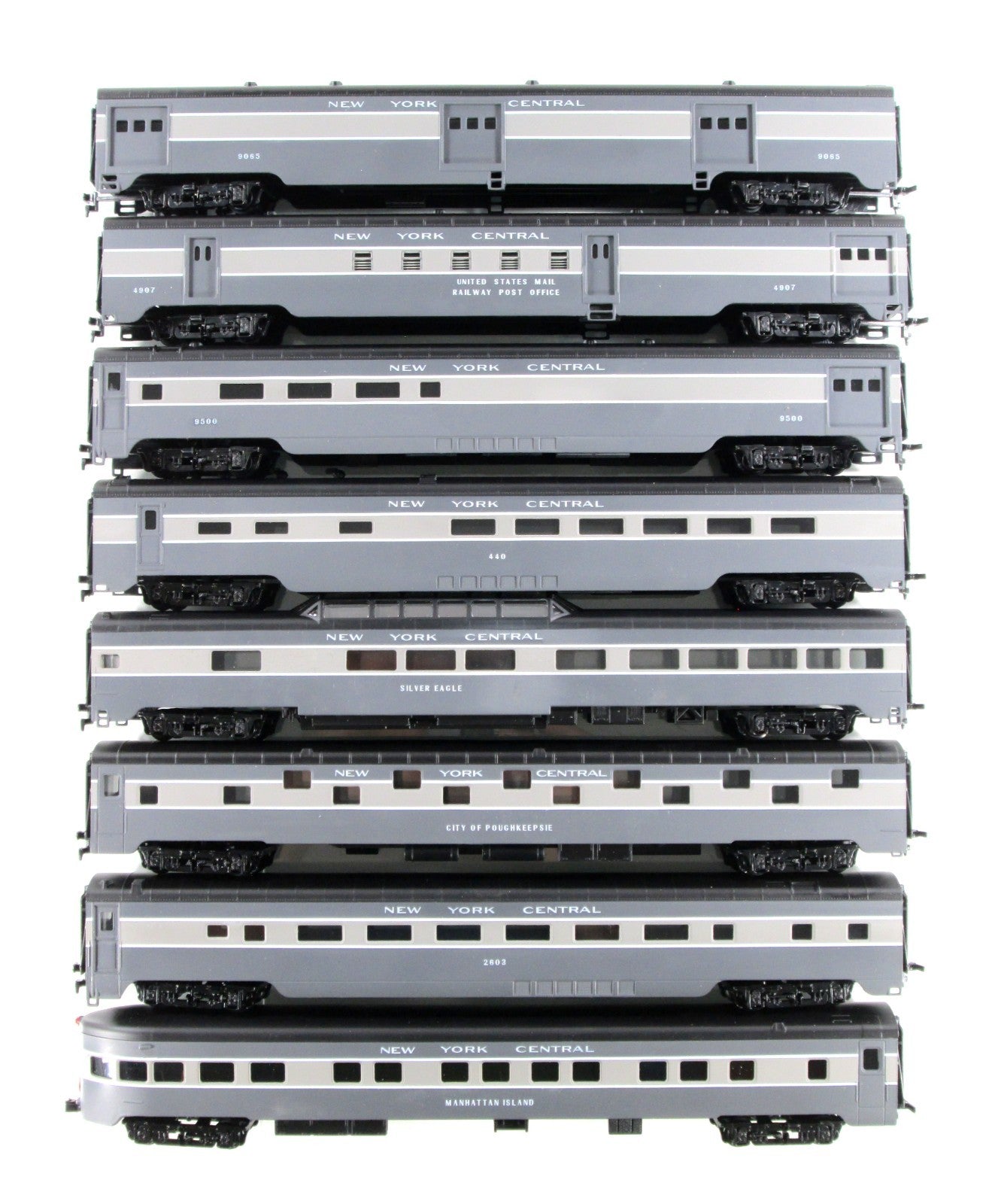 HO Scale **NEW YORK CENTRAL GRAY** Lightweight Passenger 8-Car Set --- IHC 48208