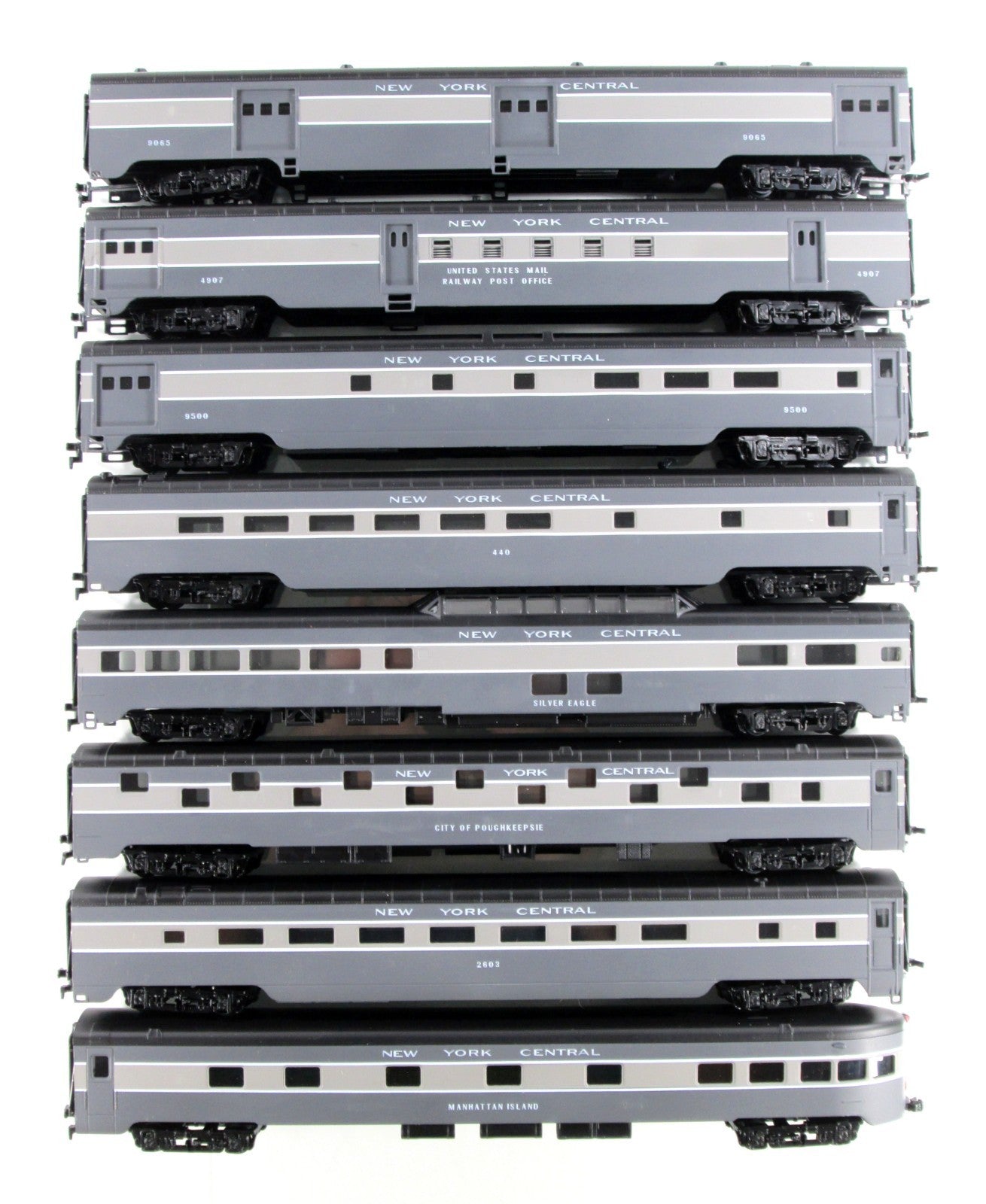 HO Scale **NEW YORK CENTRAL GRAY** Lightweight Passenger 8-Car Set --- IHC 48208