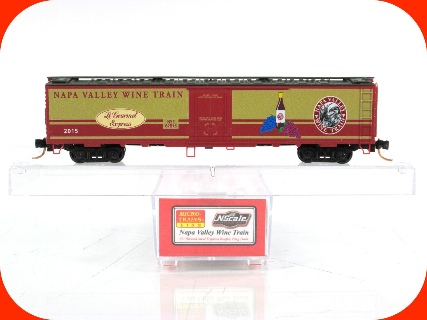 N Scale ***NAPA VALLEY WINE TRAIN*** Express Reefer -Micro Trains Special **RARE