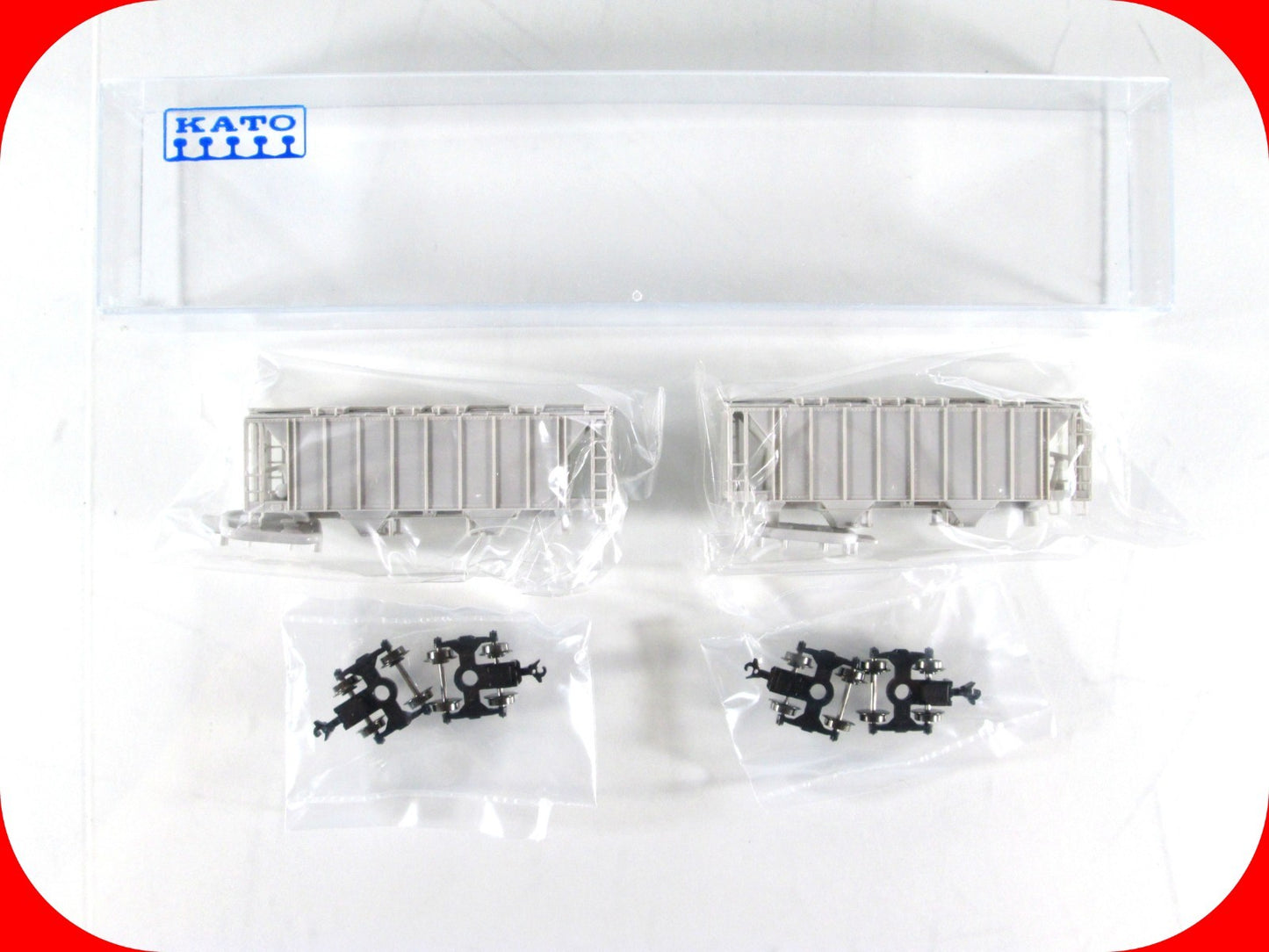 N Scale ***UNDECORATED*** 2-Bay Covered Hopper 2-Pack Set - Kato