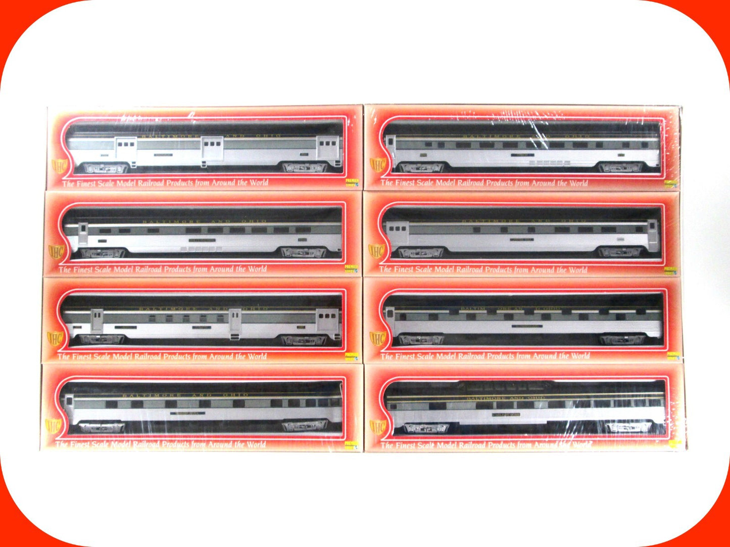 HO Scale ***BALTIMORE & OHIO*** Lightweight Passenger Car 8-Pack Set - IHC 47808