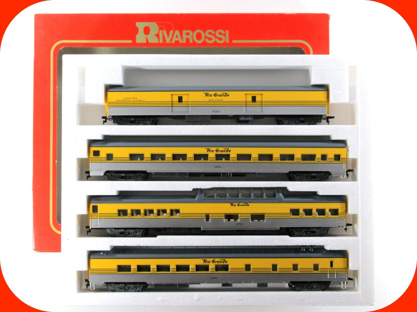 HO Scale ***DENVER & RIO GRANDE WESTERN*** 1930s Passenger Set A -Rivarossi 6936