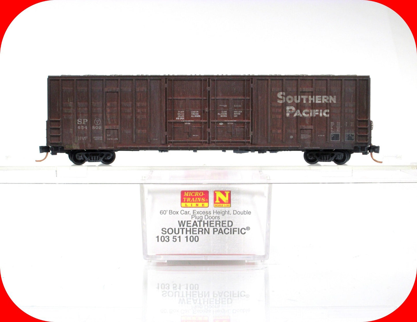 N Scale ***SOUTHERN PACIFIC*** Weathered 60' Box Car ----- Micro Trains 10351100