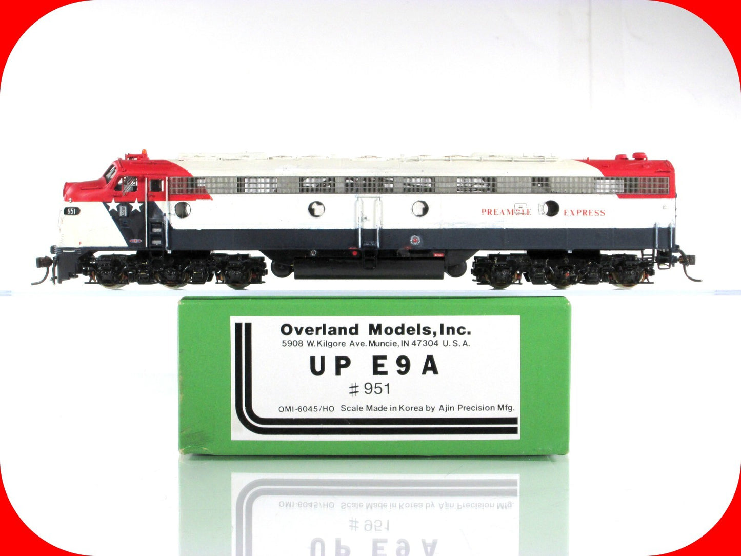 HO Scale BRASS Preamble Express E9A Custom Diesel Locomotive - Overland w/ Sound