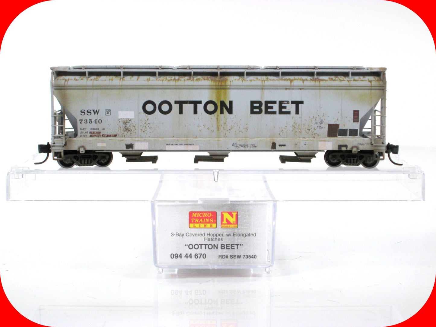 N Scale **COTTON BELT** **OOTTON BEET** Weathered Hopper - Micro Trains 09444670
