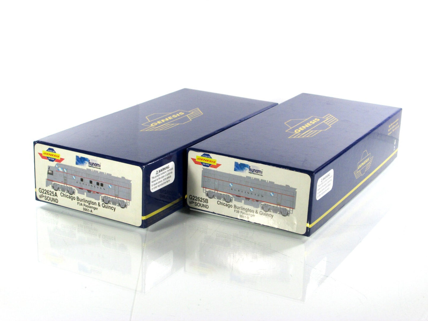 HO Scale **CB&Q*** F3A F3B Locomotive #9961 - Athearn G22625 - DCC Tsunami Sound