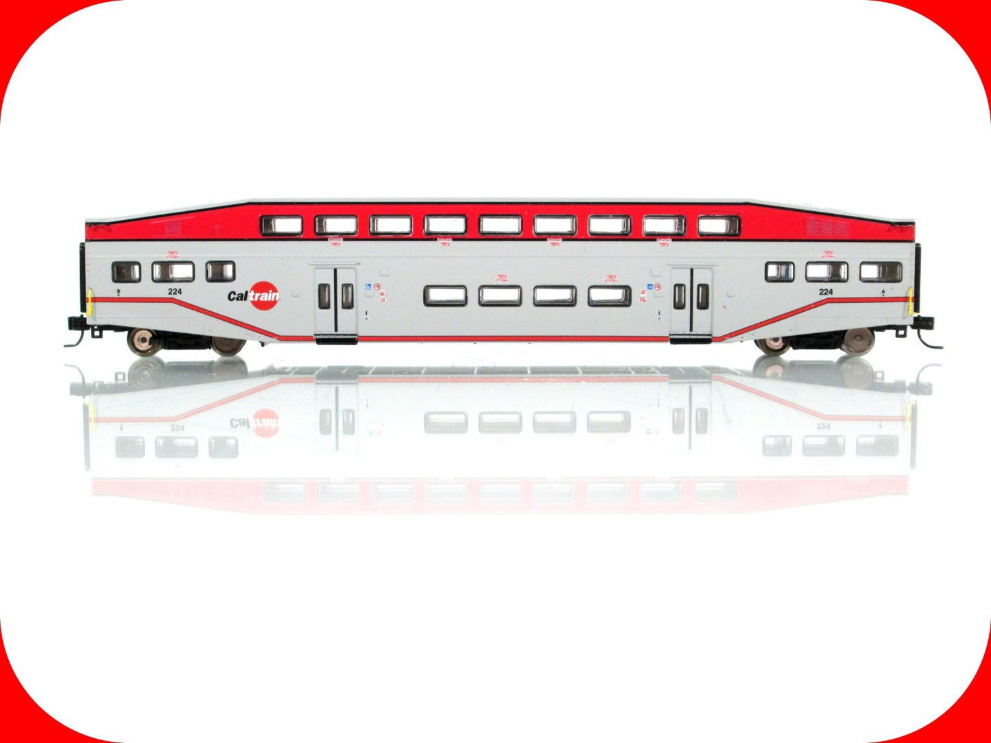 N Scale **CALTRAIN** Bombardier Commuter Coach #224 - Athearn 10168 **RARE