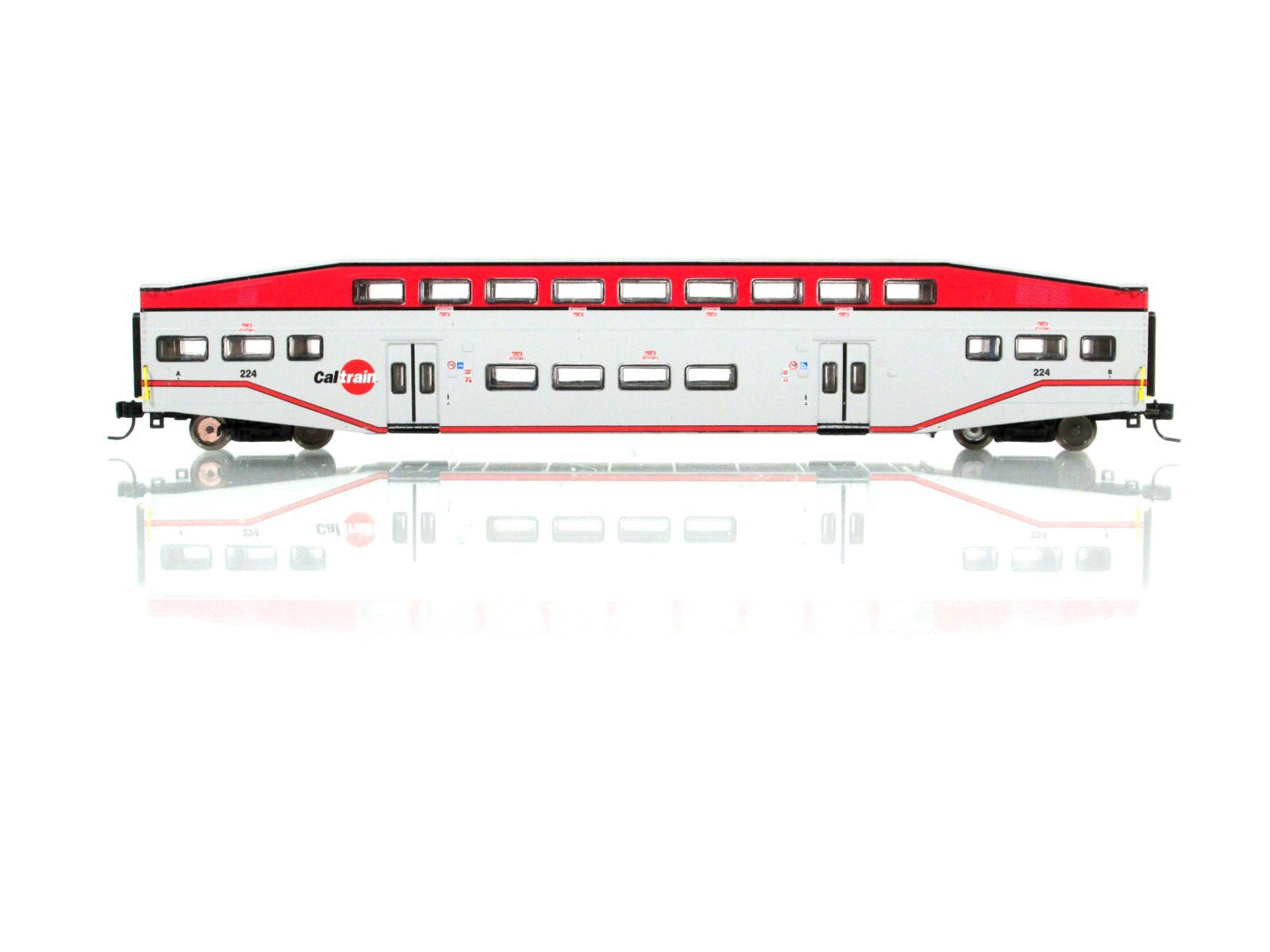 N Scale **CALTRAIN** Bombardier Commuter Coach #224 - Athearn 10168 **RARE