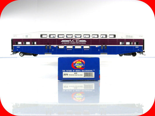 HO Scale ***ALTAMONT COMMUTER EXPRESS*** Bombardier Coach #3201 --- Athearn 2570