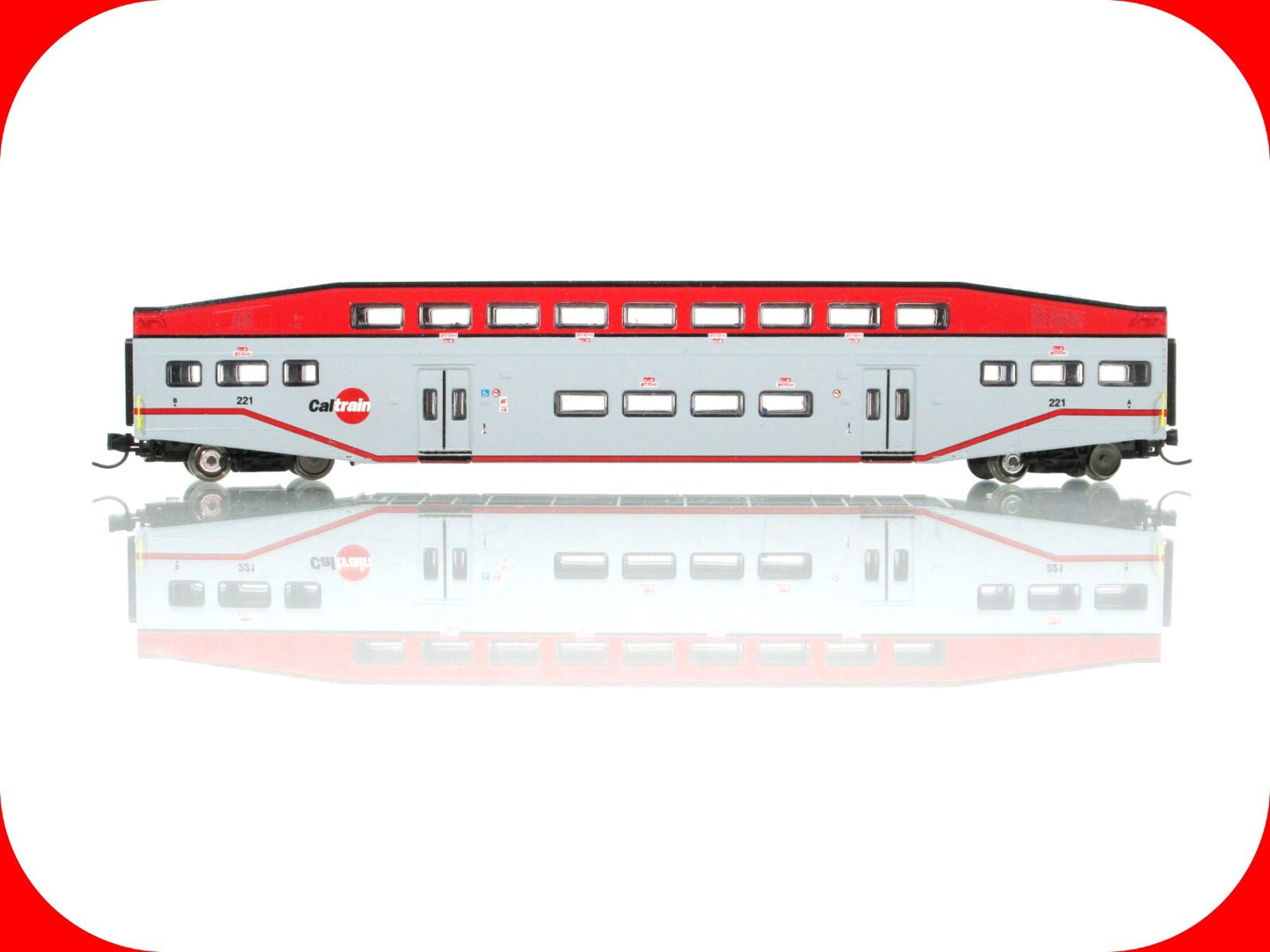 N Scale **CALTRAIN*** Bombardier Commuter Coach #221 - Athearn 26006 **VERY RARE