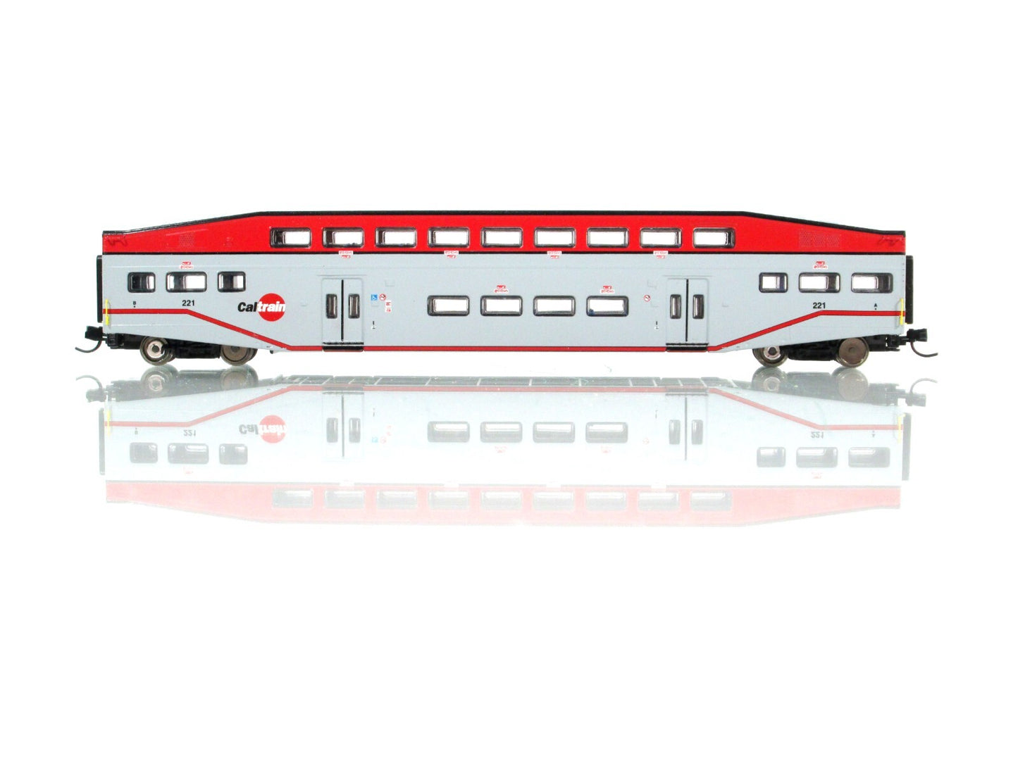 N Scale **CALTRAIN*** Bombardier Commuter Coach #221 - Athearn 26006 **VERY RARE
