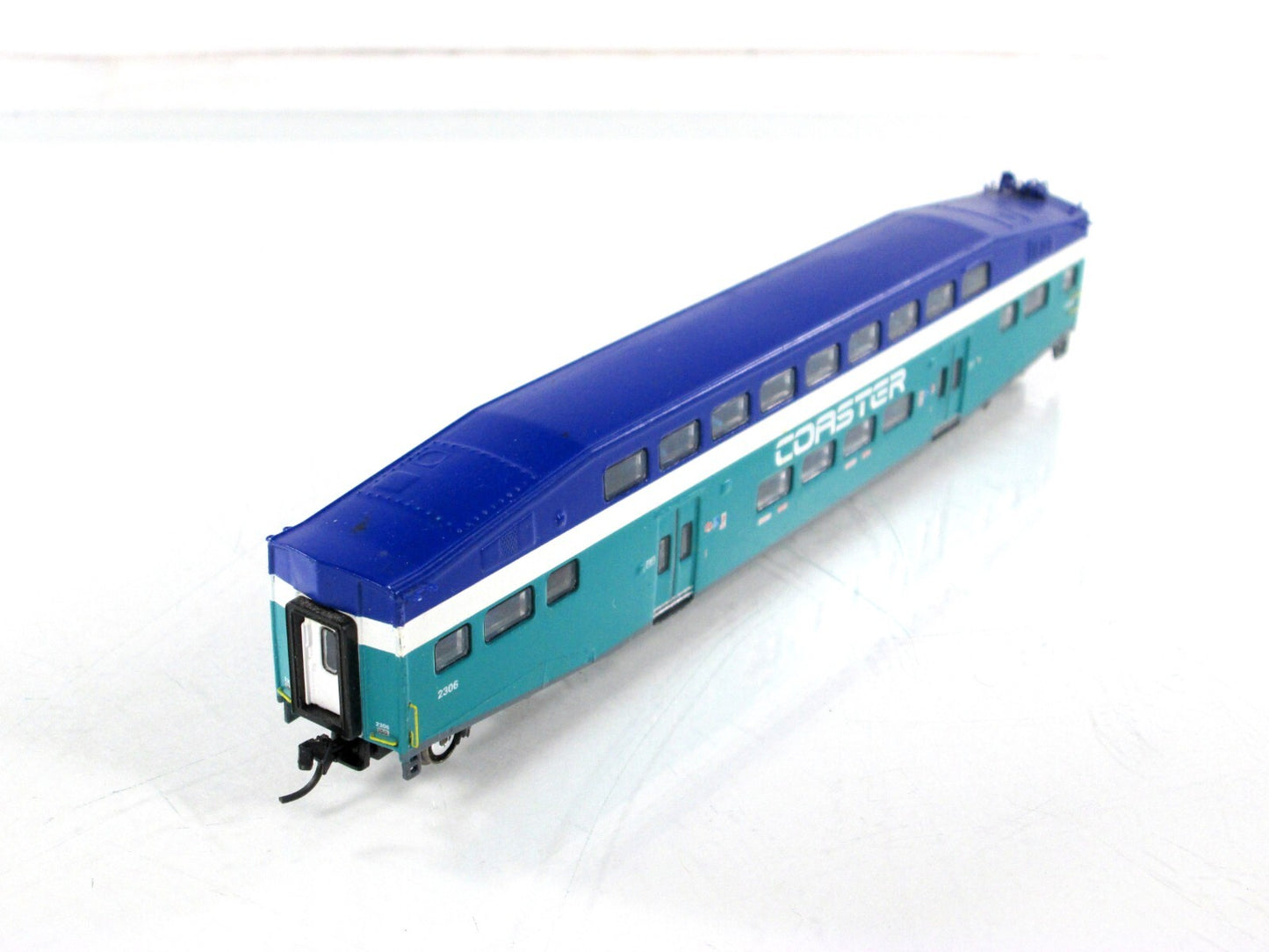 N Scale ***SAN DIEGO COASTER*** Bombardier Control Car #2306  - Athearn 10122