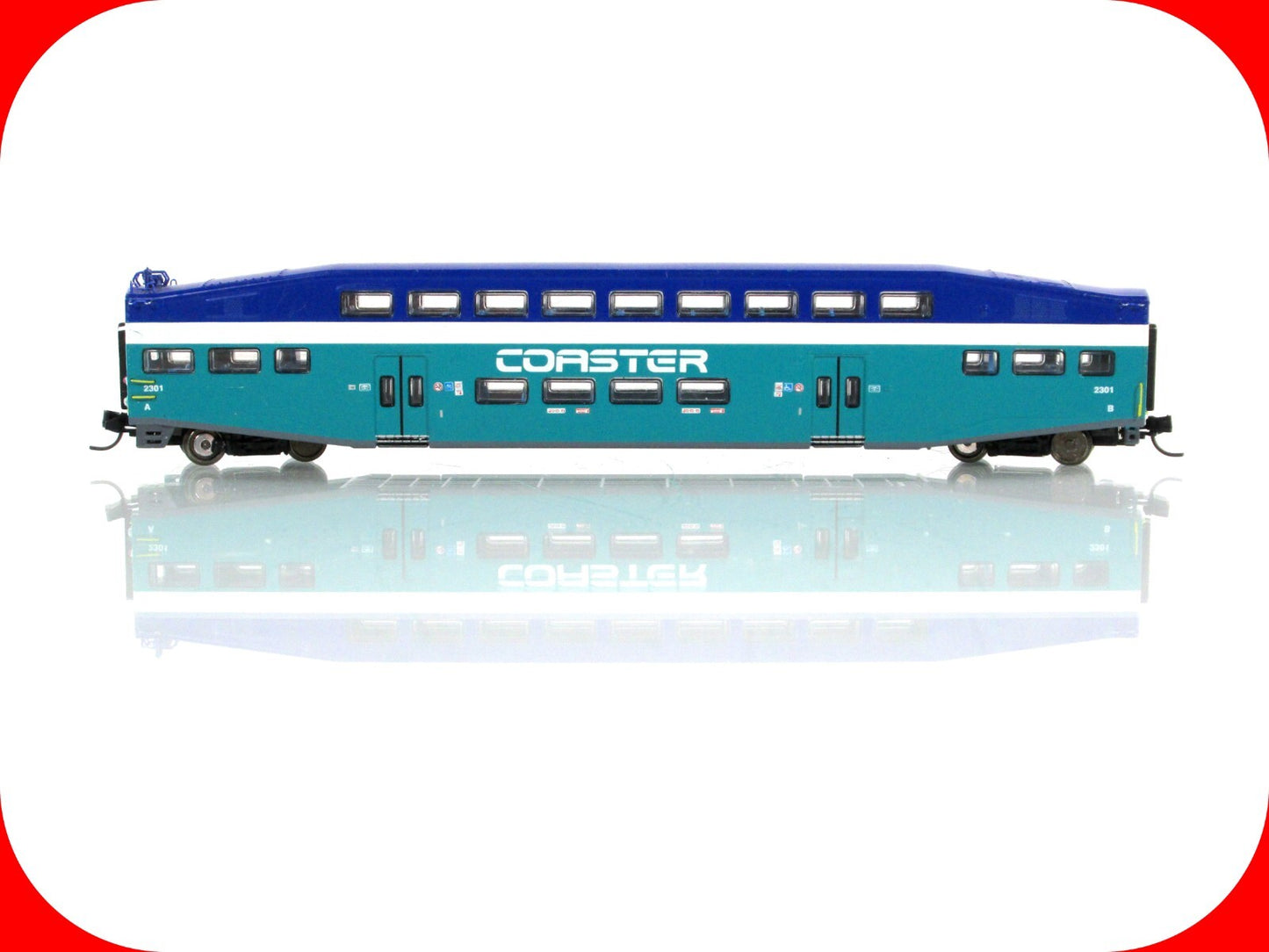 N Scale ***SAN DIEGO COASTER*** Bombardier Commuter Control Car #2301  - Athearn