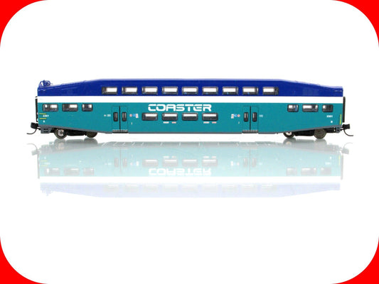 N Scale ***SAN DIEGO COASTER*** Bombardier Commuter Control Car #2301  - Athearn