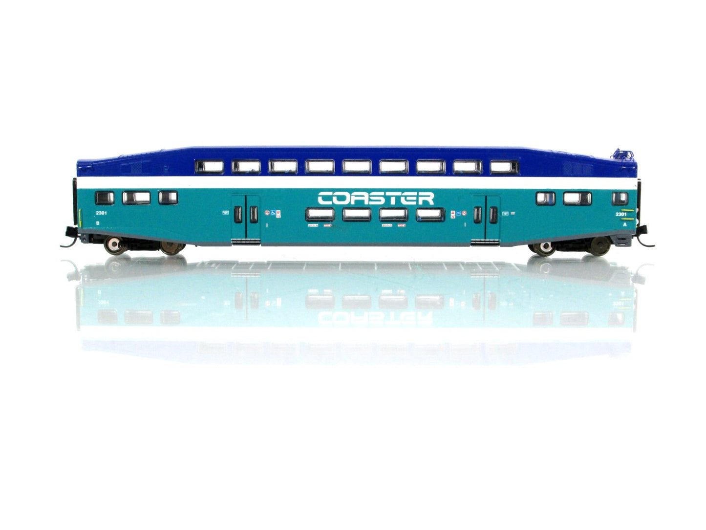 N Scale ***SAN DIEGO COASTER*** Bombardier Commuter Control Car #2301  - Athearn