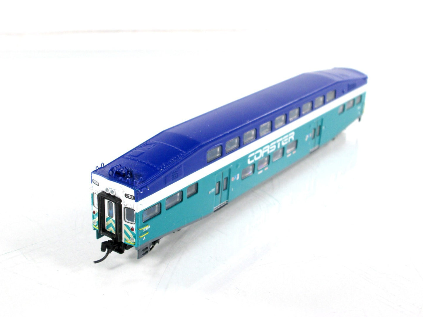 N Scale ***SAN DIEGO COASTER*** Bombardier Commuter Control Car #2301  - Athearn