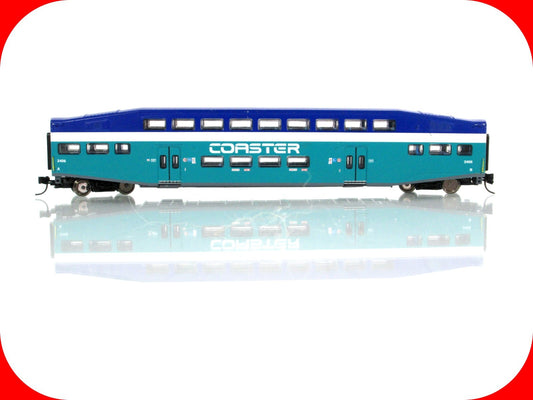 N Scale ***SAN DIEGO COASTER*** Bombardier Commuter Coach #2406  - Athearn