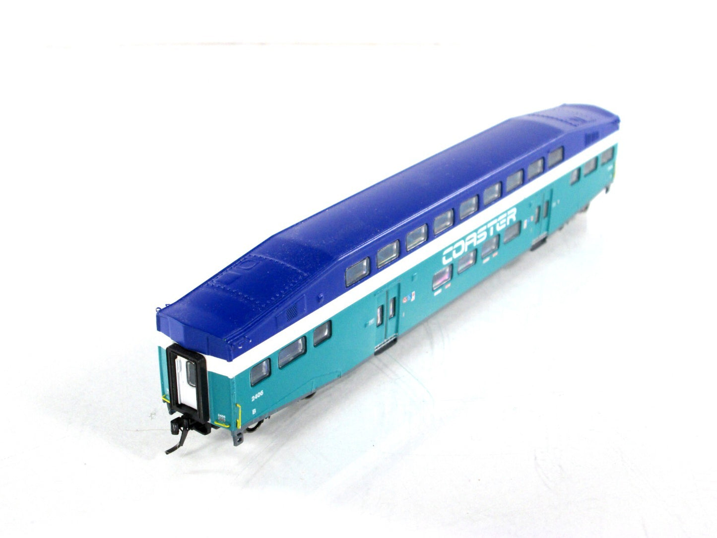 N Scale ***SAN DIEGO COASTER*** Bombardier Commuter Coach #2406  - Athearn