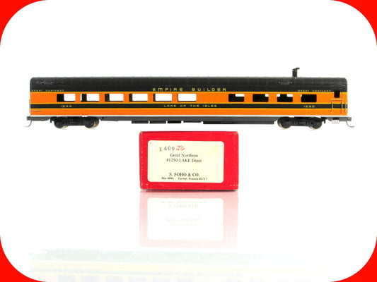 HO Scale BRASS **GREAT NORTHERN* LAKE of the ISLES Diner - Soho 1409, Knuckle Cp