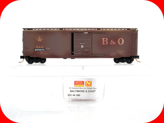 N Scale *BALTIMORE & OHIO* Weathered 50' Box Car #299202 - Micro Trains 03144390