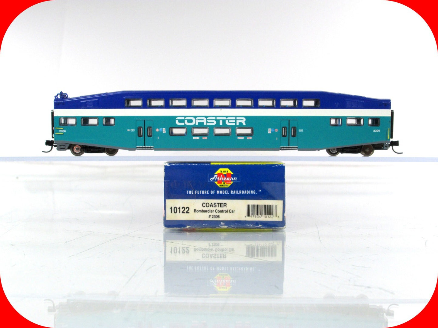 N Scale ***SAN DIEGO COASTER*** Bombardier Control Car #2306 -- Athearn 10122