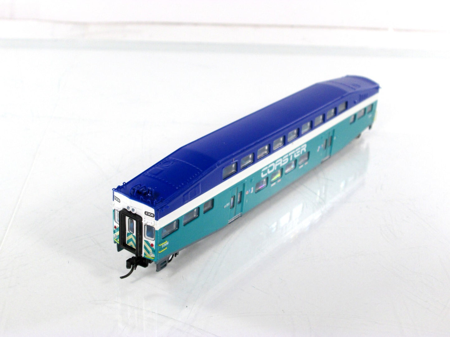N Scale ***SAN DIEGO COASTER*** Bombardier Control Car #2306 -- Athearn 10122