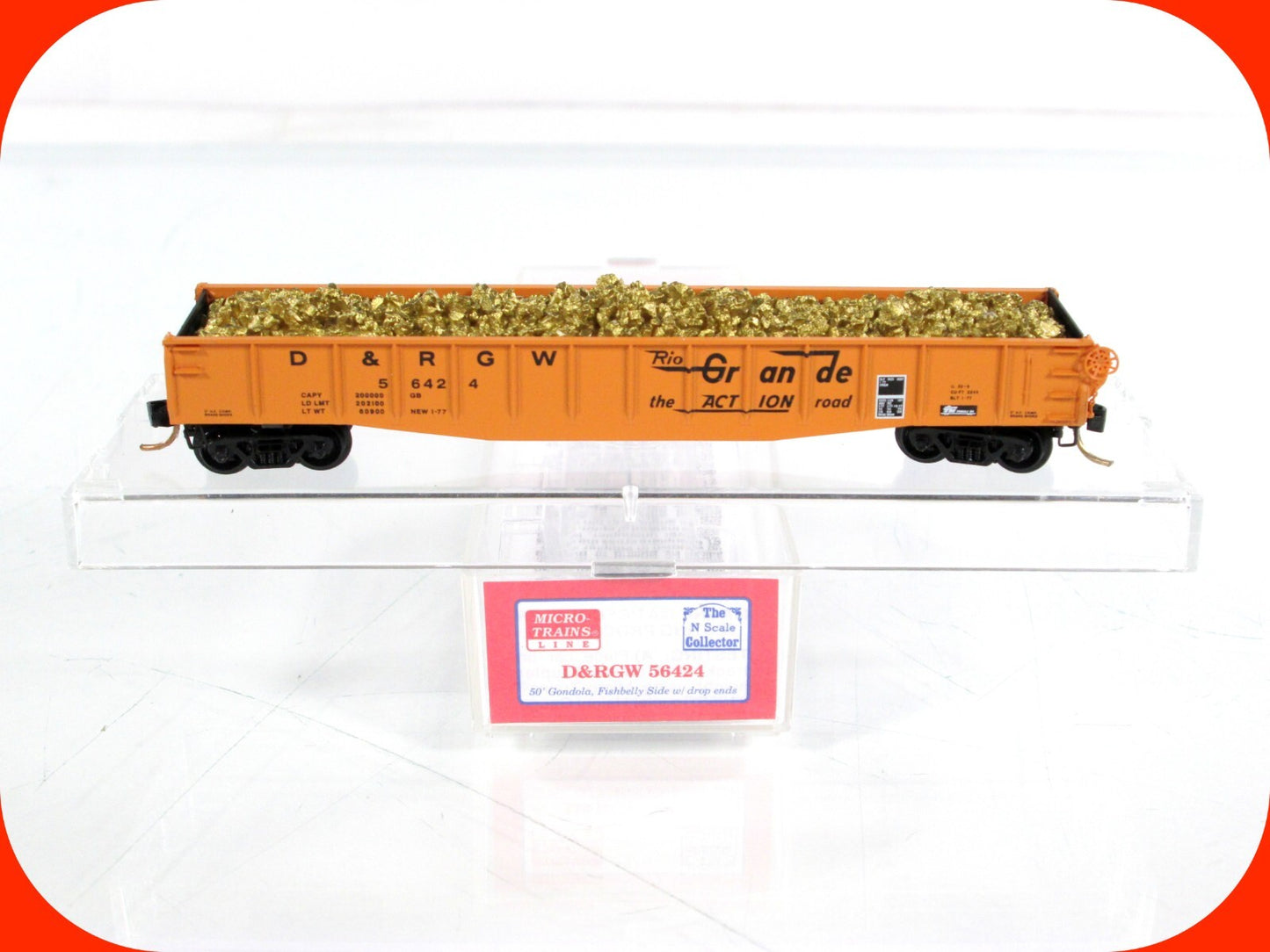 N Scale ***DENVER RIO GRANDE*** Molybdenum Gondola #56424 - Micro Trains Special