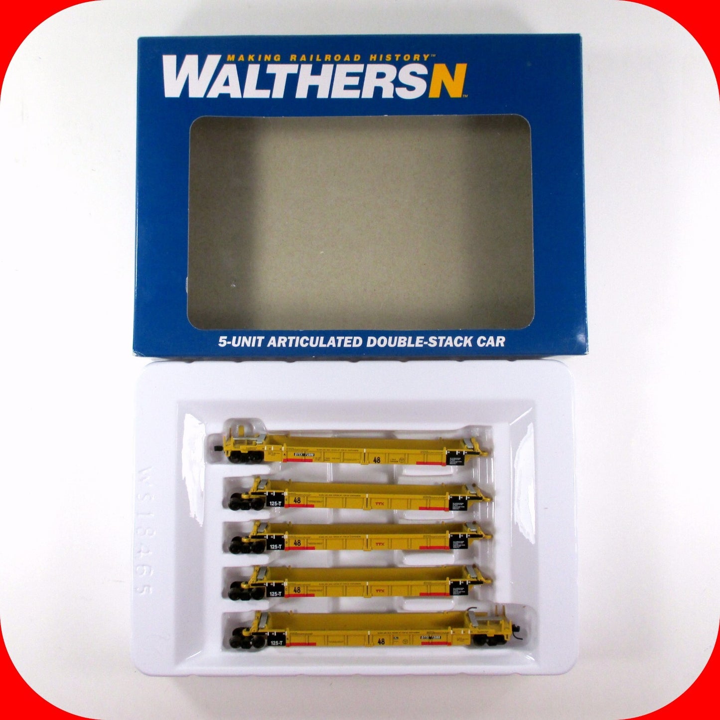 N SCALE ***TTX*** Thrall 5-Unit Articulated Well Car #72888 -- Walthers 929-8107