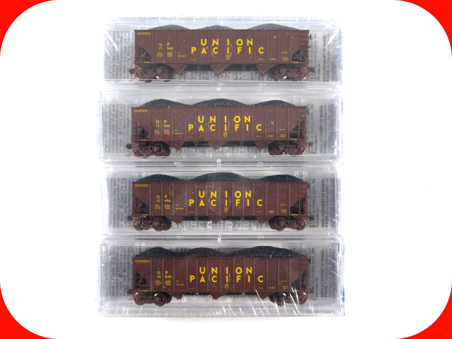 N Scale **UNION PACIFIC CARLTON** Coal Hopper 4-Pack -Micro Trains Special *RARE