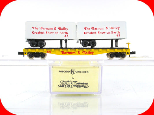 N Scale ***BARNUM & BAILEY CIRCUS*** TOFC #60, AK-SAR-BEN Special 9208 ***RARE**