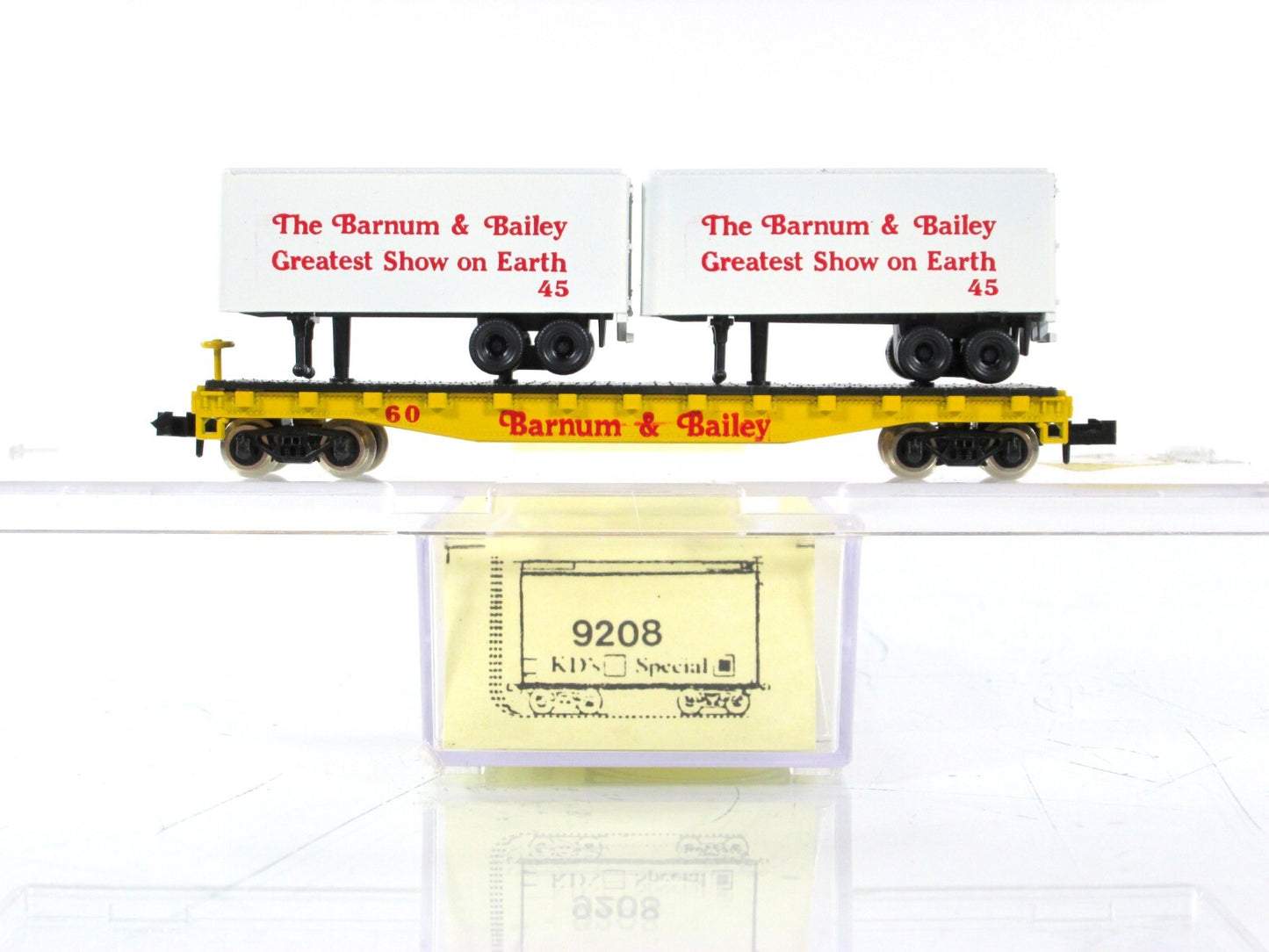 N Scale ***BARNUM & BAILEY CIRCUS*** TOFC #60, AK-SAR-BEN Special 9208 ***RARE**