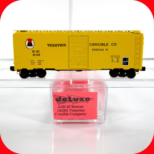 N Scale ***VESUVIUS CRUCIBLE** 40' Box Car -- VCBX #1009 -- Deluxe 141901 **Rare