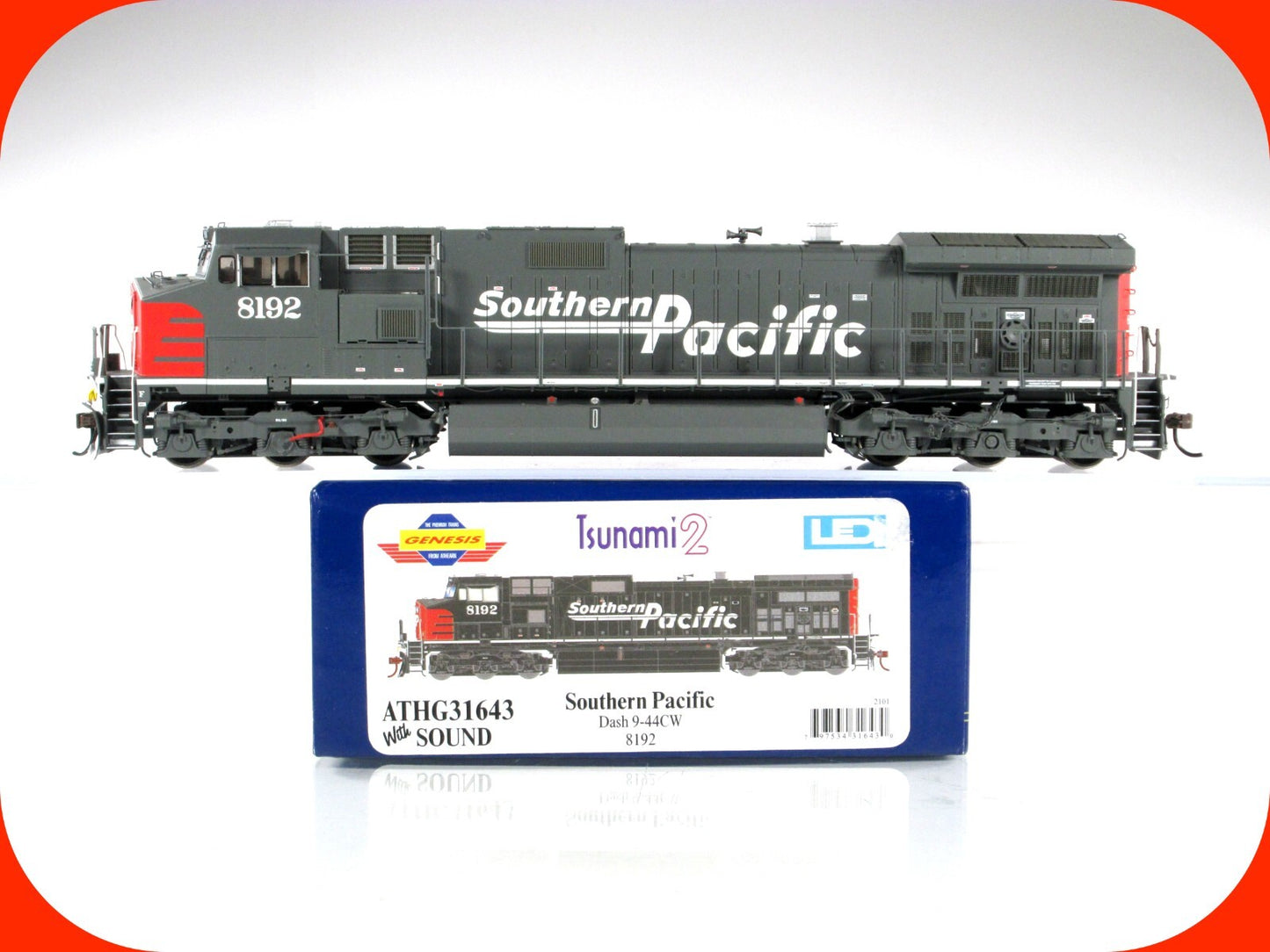 HO Scale SOUTHERN PACIFIC Dash 9-44CW #8192 - Athearn G31643, DCC Tsunami2 Sound