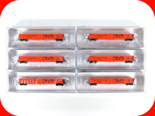 N Scale *DENVER RIO GRANDE WESTERN* 52' Gondola 6-Pack #1 -- TrainWorx FVM 25201
