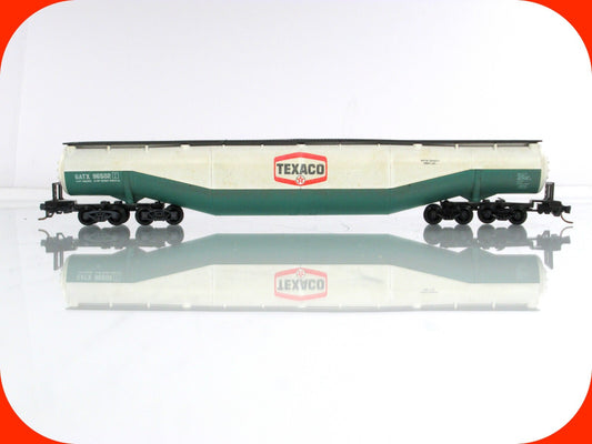 N Scale **TEXACO** 94' Jumbo Tanker, GATX 96502 - Atlas 3112, Micro Trains Cplrs