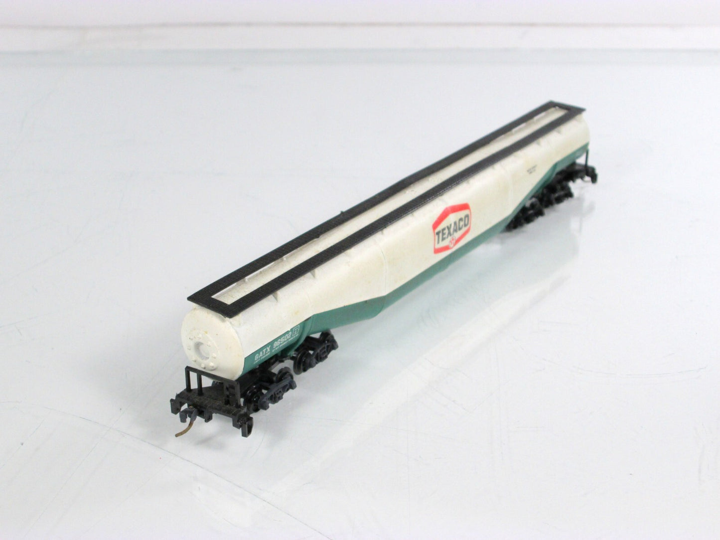 N Scale **TEXACO** 94' Jumbo Tanker, GATX 96502 - Atlas 3112, Micro Trains Cplrs