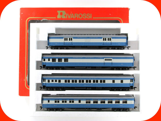 HO Scale **MISSOURI PACIFIC** 1920s Hvywt Passenger 4-Car Set A - Rivarossi 6896