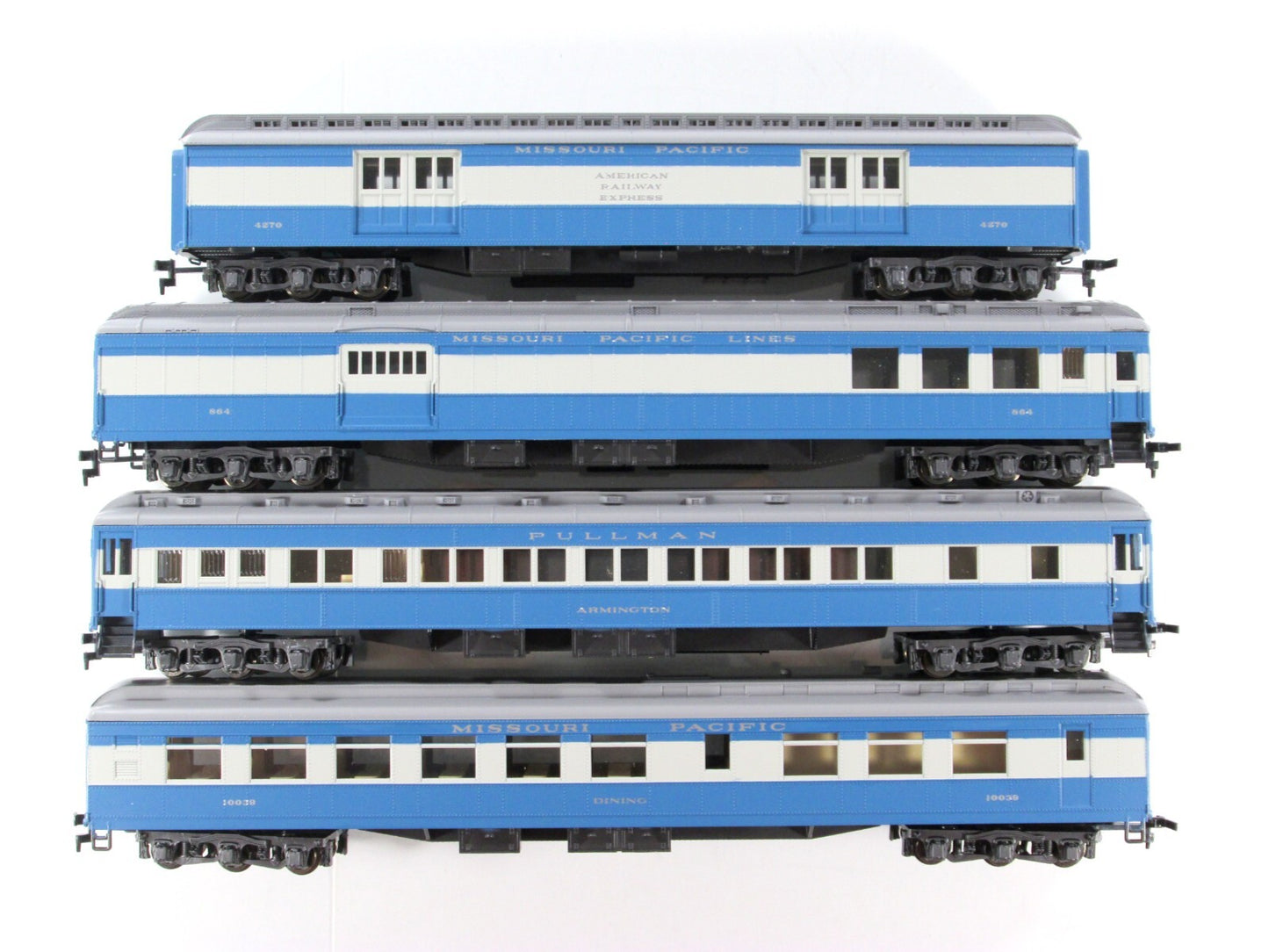 HO Scale **MISSOURI PACIFIC** 1920s Hvywt Passenger 4-Car Set A - Rivarossi 6896