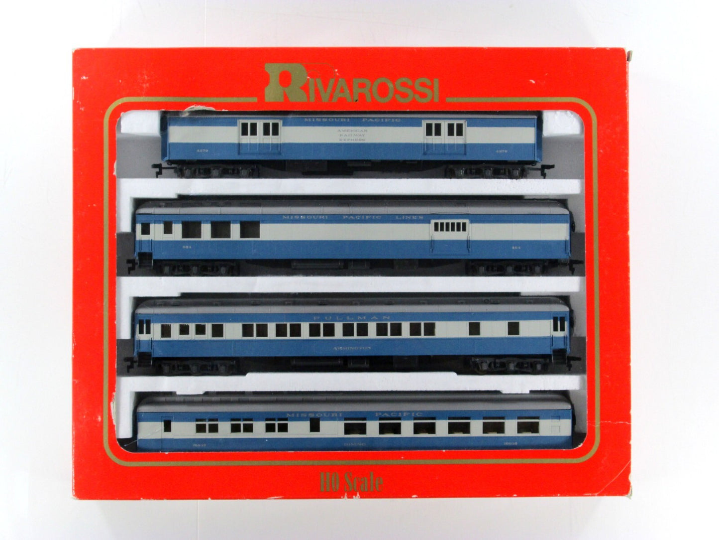 HO Scale **MISSOURI PACIFIC** 1920s Hvywt Passenger 4-Car Set A - Rivarossi 6896
